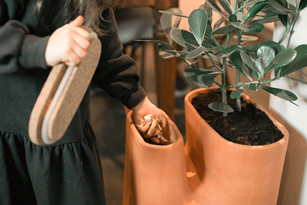 pot de fleurs composteur