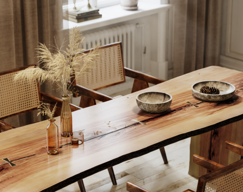 Table à manger en bois