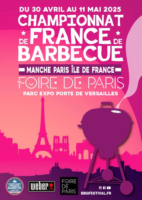 Affiche festival et championnat de France de barbecue