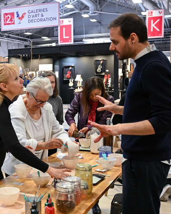 animation autour des métiers d’art, atelier céramique en live
