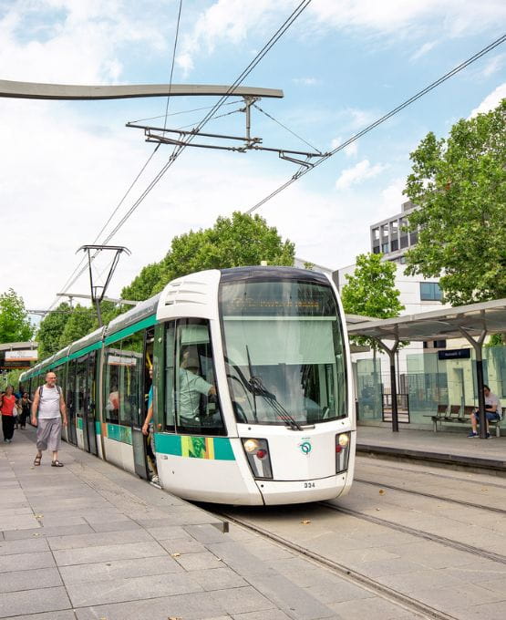 tramway pour venir sur foire